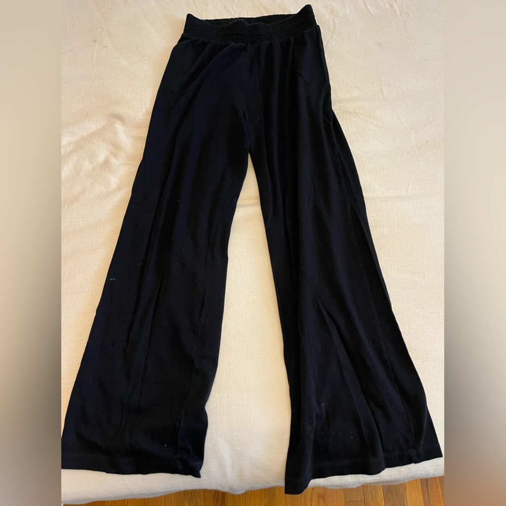 Zara Black Wide Leg Cotton Pants